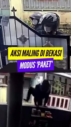 Video Maling Gasak Emas Rp 35 Juta di Bekasi: Assalamualaikum, Paket