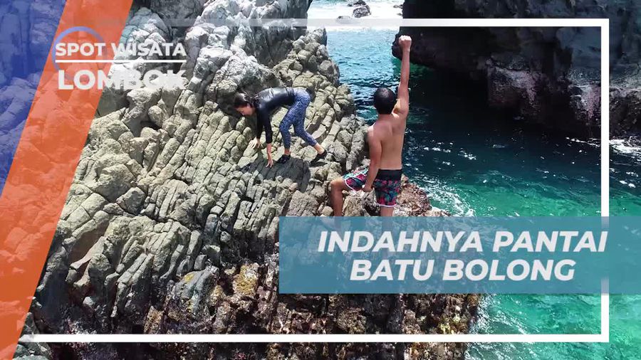 Menyaksikan Keindahan Alam Pantai Batu Bolong di Lombok