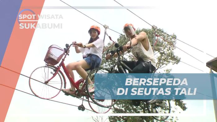 Bersepeda Seru Menggunakan Tali di Spark Forest, Sukabumi
