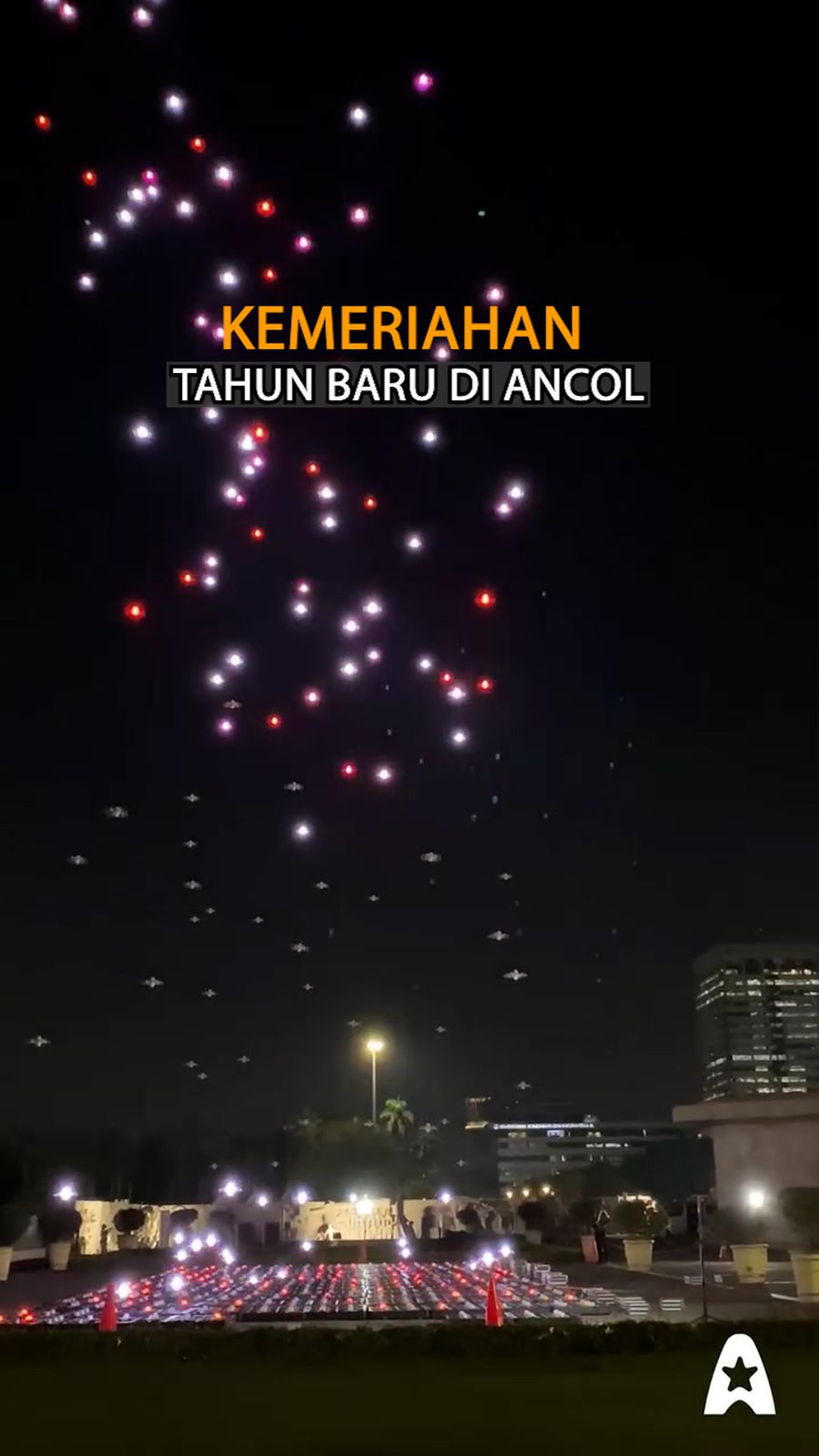 Video: Aksi Drone Terbesar Bakal Warnai Malam Tahun Baru 2025 di Ancol