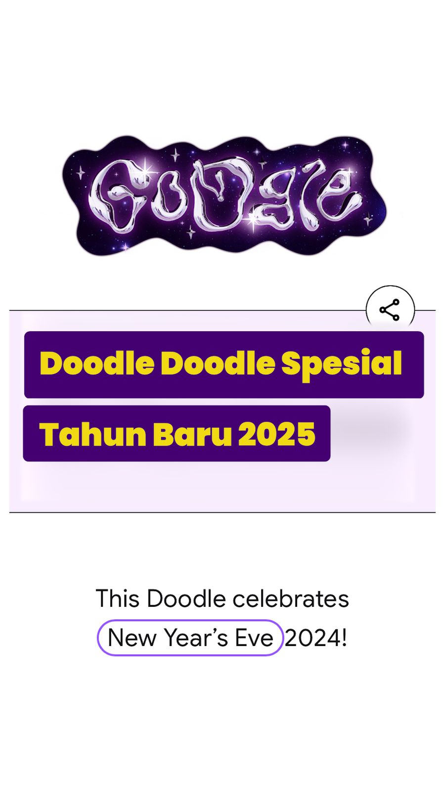  Video: Hitung Mundur Menuju Malam Tahun Baru 2025 Bareng Google Doodle!