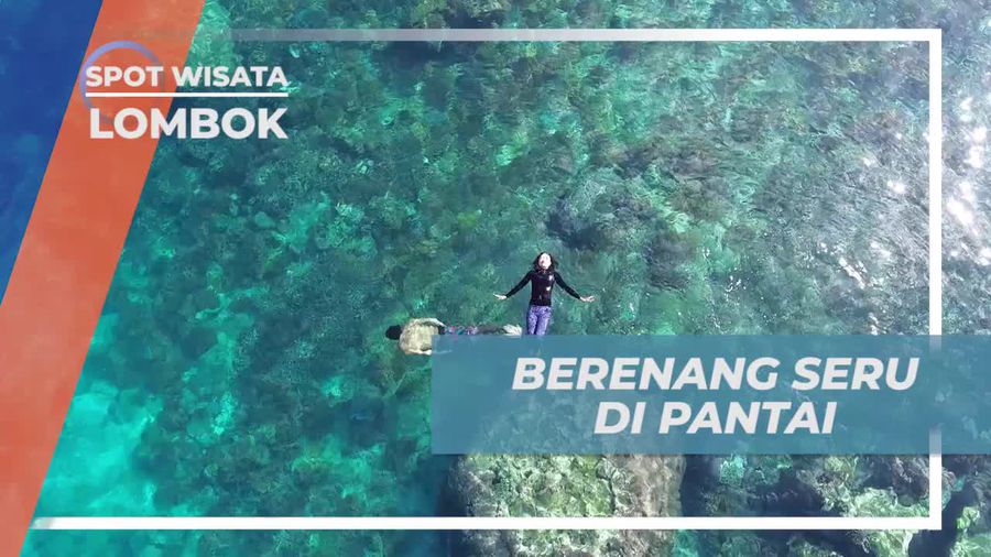 Berenang dan Menikmati Keindahan Pantai Batu Bolong di Lombok