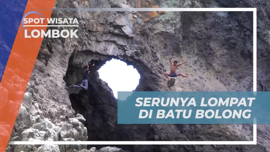 Menghadapi Tantangan Lompat dari Tebing Batu Bolong di Lombok