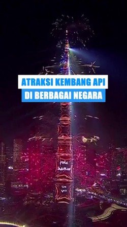 Video: Megahnya Perayaan Tahun Baru di Paris-Dubai