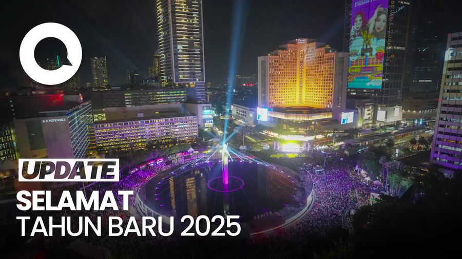 Video: Meriahnya Perayaan Malam Tahun Baru 2025 di Bundaran HI