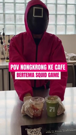 Video: Serunya Nongkrong di Cafe Bertema Squid Game