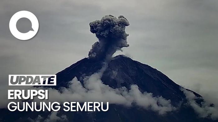 Video: Erupsi Gunung Semeru dengan Tinggi Letusan hingga 1.200 Meter