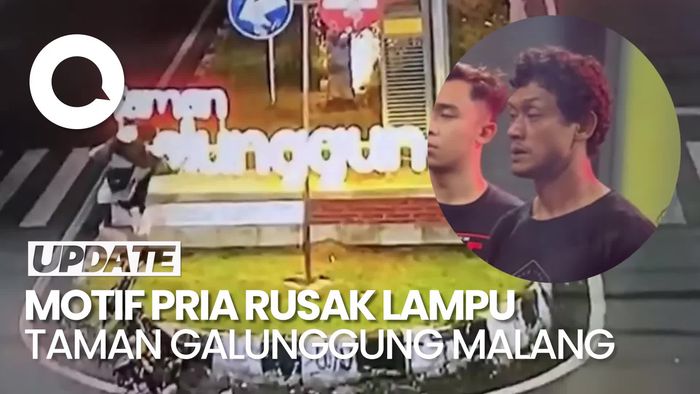 Video: Pria Rusak Lampu Taman di Malang Ternyata Frustrasi Menganggur-Ditinggal Istri