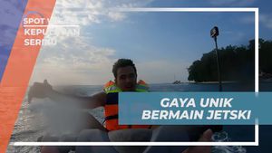 Menampilkan Gaya Unik Saat Naik Jetski di Pulau Sepa, Kepulauan Seribu
