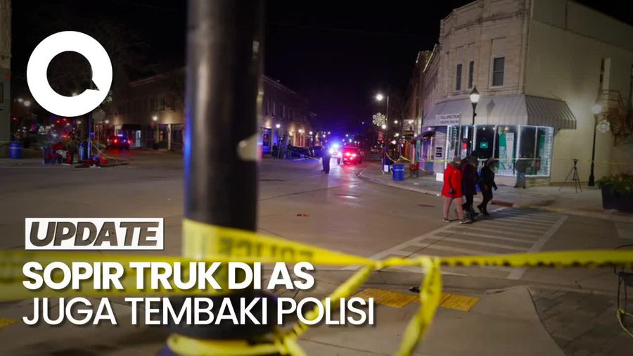 Video: Sopir Truk yang Tabrak Kerumunan di AS Juga Tembaki Polisi!