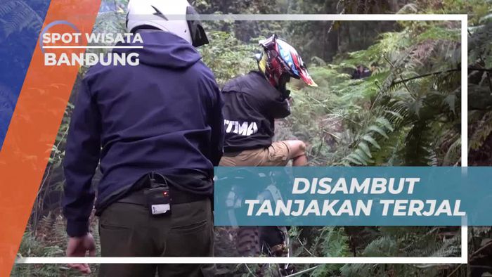 VTantang Diri di Tanjakan Terjal Kawah Putih, Bandung