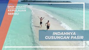Mengagumi Keindahan Gusungan Pasir Saat Air Laut Surut di Kepulauan Seribu
