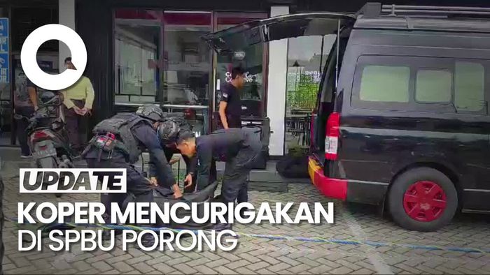 Video: Gegana Cek Koper Misterius di SPBU Porong, Ternyata Berisi Pakaian