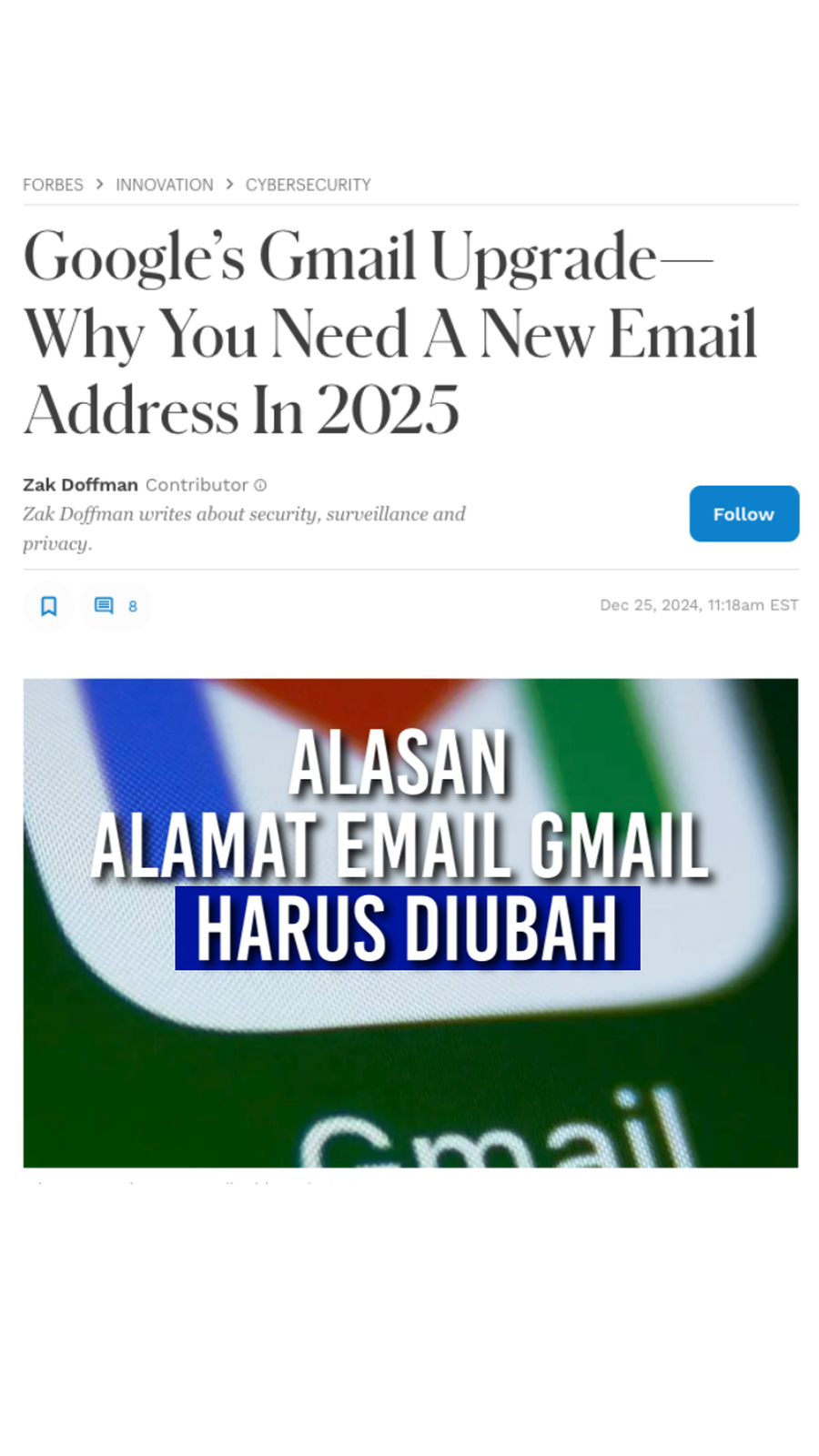 Video: Pengguna Gmail Diminta Ganti Alamat Email, Kenapa Ya?