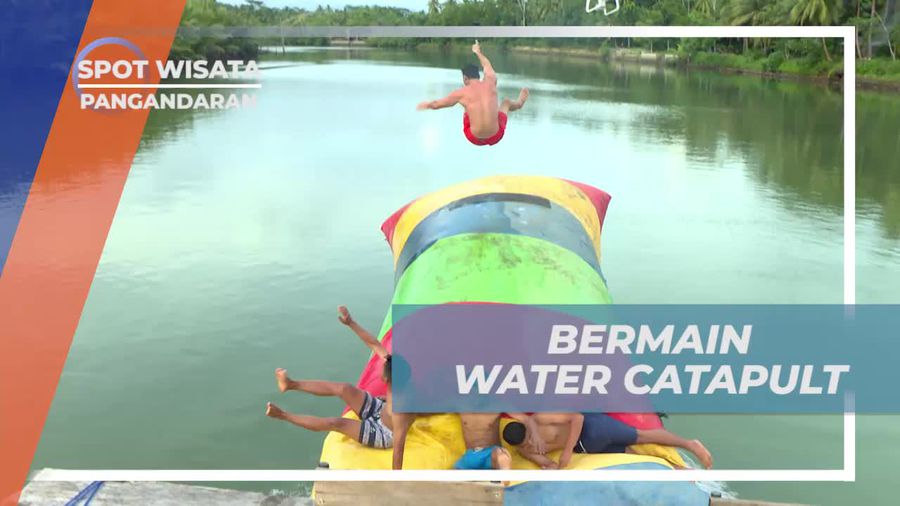 Menyalurkan Adrenalin Bermain Water Catapult di Sungai, Pangandaran