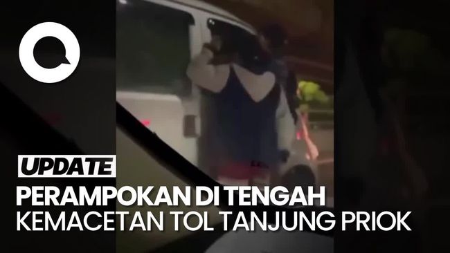 Video: Heboh Perampokan saat Macet di Tol Jakut, Korban Dibacok di Punggung