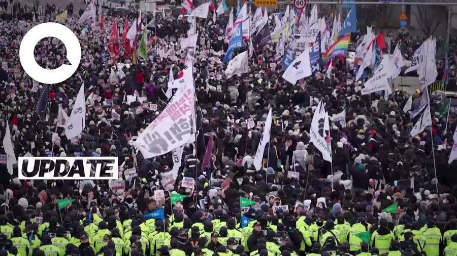 Video: Massa Pro dan Kontra Yoon Suk Yeol Gelar Aksi Demo di Jalanan Kota Seoul