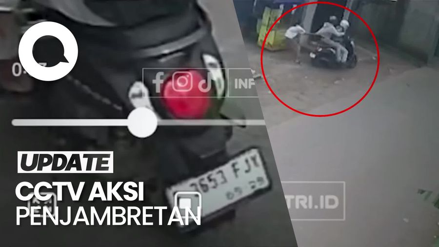 Video Rekaman CCTV Jambret Gasak HP Penjual Es Teh di Bogor, Korban hingga Terseret
