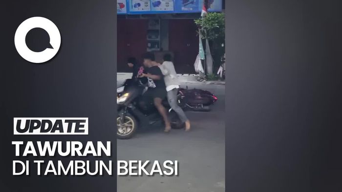 Video: Tawuran  di Tambun Bekasi, 1 Remaja Dilarikan ke RS
