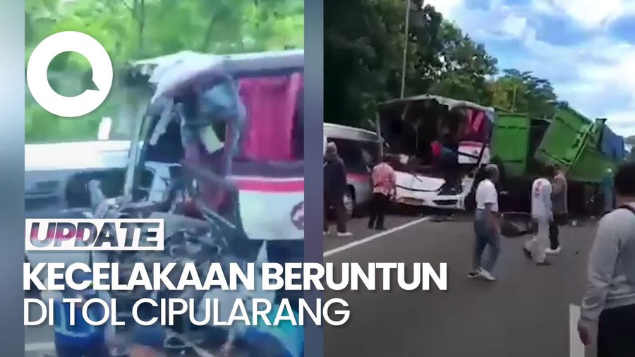 Video: Kecelakaan Beruntun di Tol Cipularang KM 97 Libatkan 6 Kendaraan 