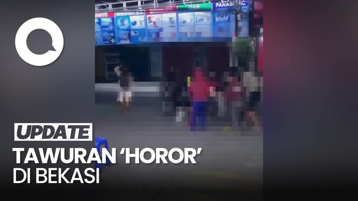 Video: Tawuran Horor di Bekasi Korban hingga Dilindas Motor