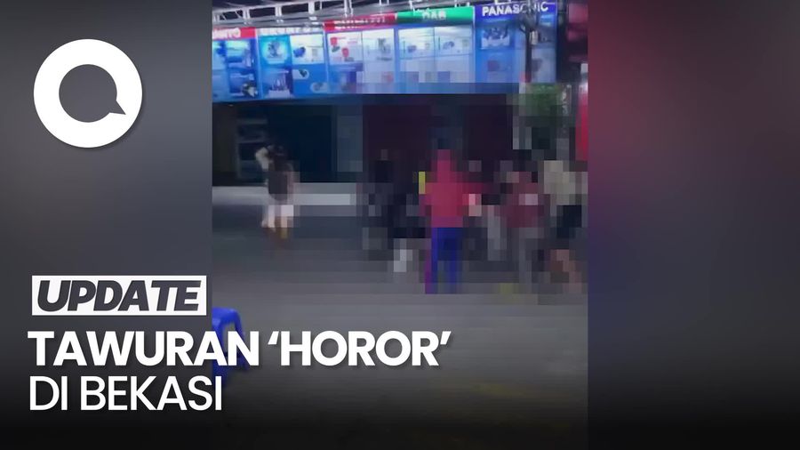 Video: Tawuran Horor di Bekasi Korban hingga Dilindas Motor