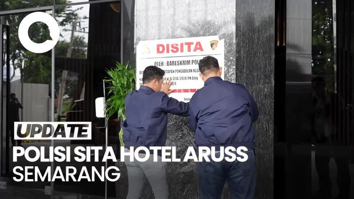 Video: Momen Polisi Sita Hotel Aruss Semarang Milik Mafia Judi Online