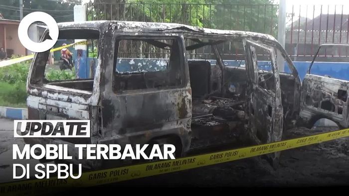 Video: Suzuki Carry Terbakar di SPBU Lumajang saat Hendak Isi BBM
