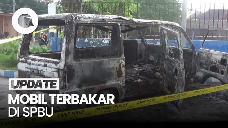 Video: Suzuki Carry Terbakar di SPBU Lumajang saat Hendak Isi BBM