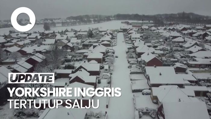 Video Kota Yorkshire Inggris Tertutup Salju Ekstrem