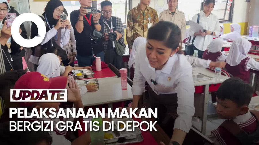 Video: Momen Menkomdigi Meutya Hafid Tinjau Makan Bergizi Gratis di Depok 