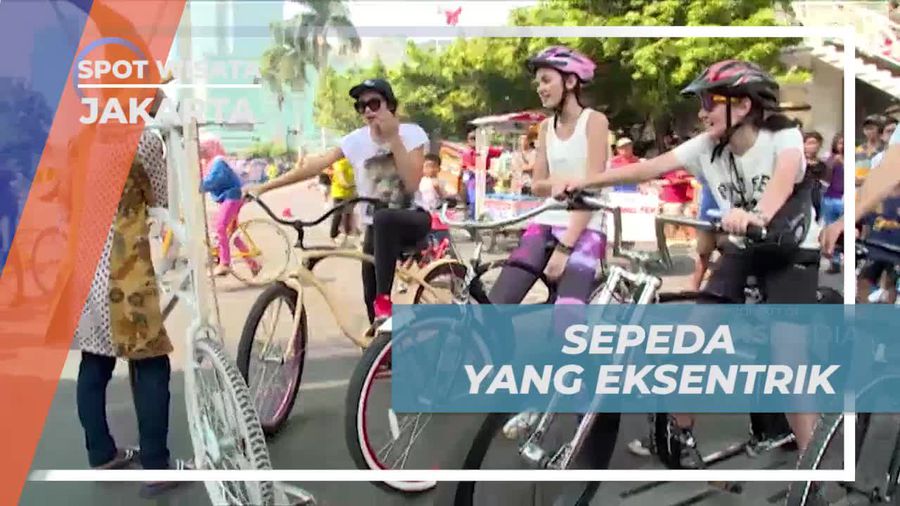Menaklukkan ke Unikan Sepeda Tinggi di Car Free Day, Jakarta