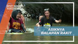 Rasakan Keseruan Balapan Rakit di Sungai Cisodong, Pangandaran
