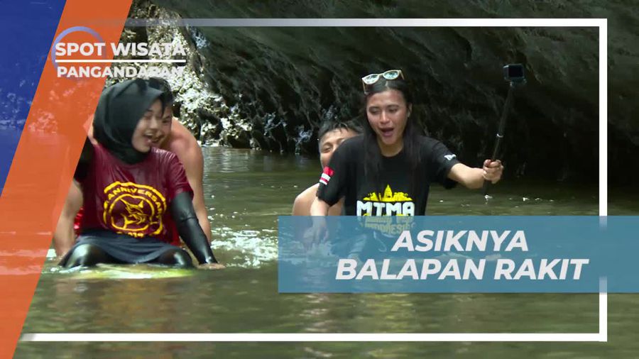 Rasakan Keseruan Balapan Rakit di Sungai Cisodong, Pangandaran