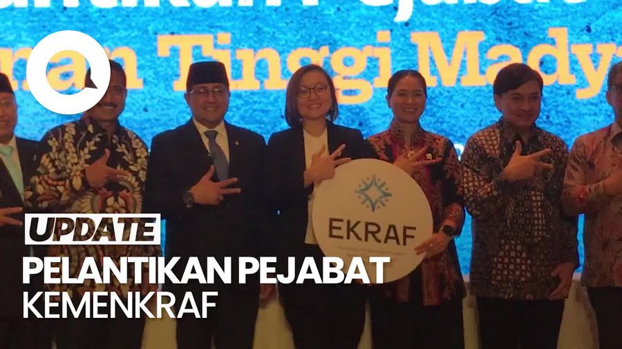 Video Momen Menteri Ekonomi Kreatif Lantik 7 Pejabat Madya