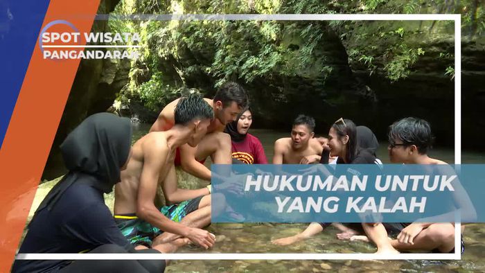 Berpetualang dengan Hukuman Unik Setelah Balapan Rakit di Sungai Cisodong, Pangandaran