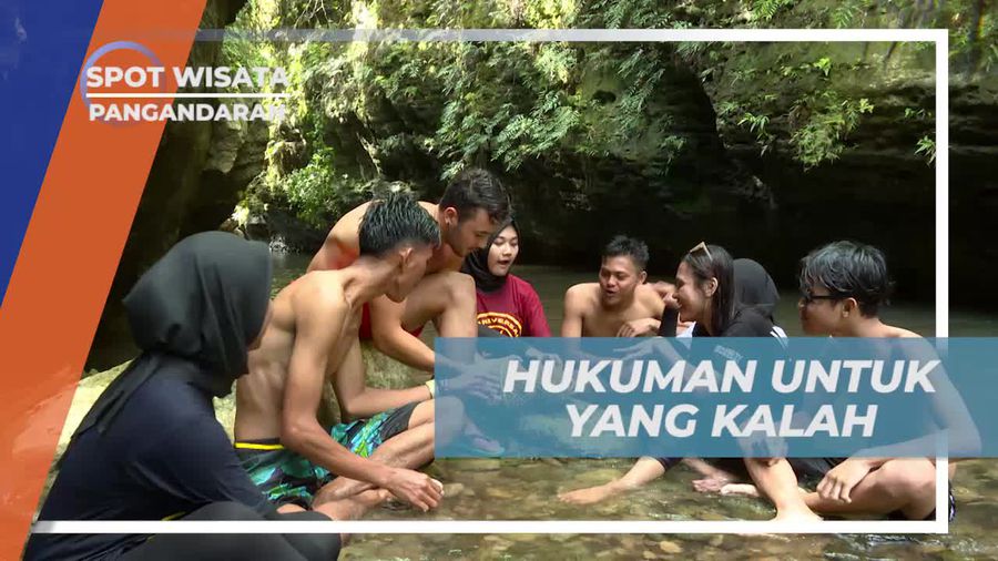 Berpetualang dengan Hukuman Unik Setelah Balapan Rakit di Sungai Cisodong, Pangandaran