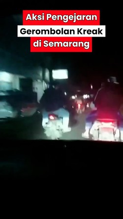 Video: Momen Gerombolan Pemuda Bersajam Kocar-kacir Diburu Warga Semarang