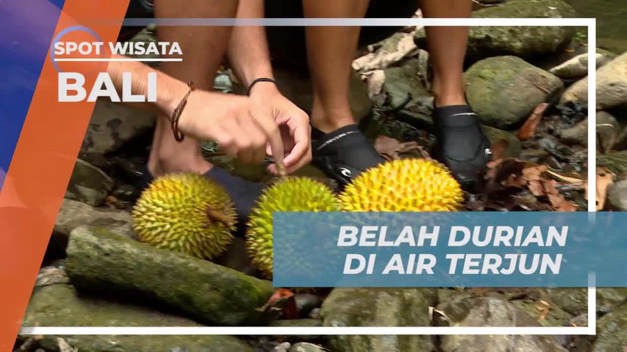 Mencicipi Durian Di Sisi Air Terjun, Bali