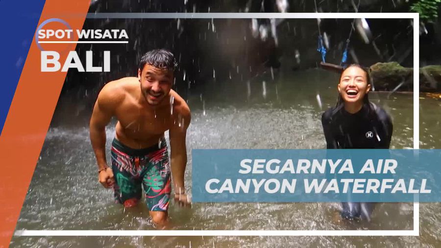 Merasakan Segarnya Air di Canyon Waterfall, Bali