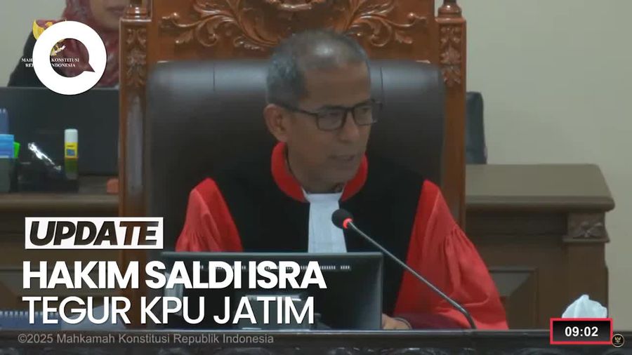 Video Hakim MK Tegur KPU Jatim: Kalau Hakim Nanya, Harus Anda Jawab