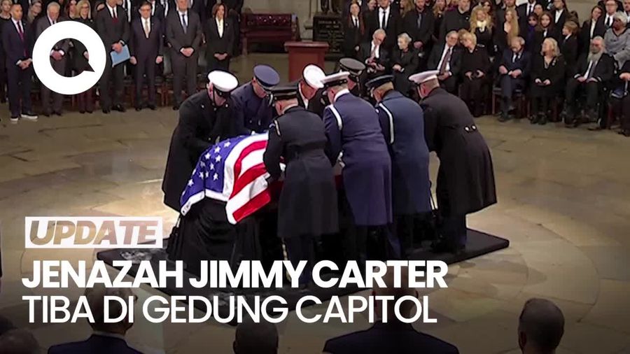 Video: Jenazah Eks Presiden AS Jimmy Carter Disemayamkan di Gedung Capitol