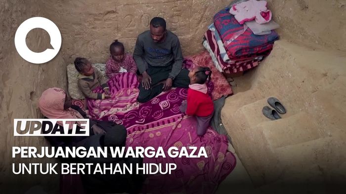 Video Perjuangan Warga Gaza, Gali Lubang di Bawah Tenda Demi Bertahan Hidup