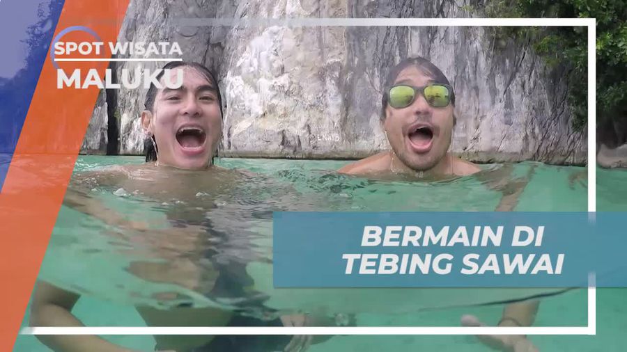 Bermain Seru Bersama Tim di Tebing Sawai Maluku