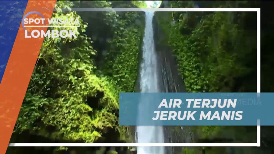 Menyegarkan Diri di Air Terjun Jeruk Manis, Lombok