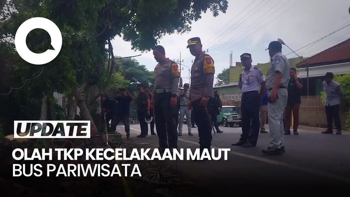 Video: Olah TKP Kecelakaan Maut di Batu, Bus Tak Punya Izin Angkut-Kir Mati