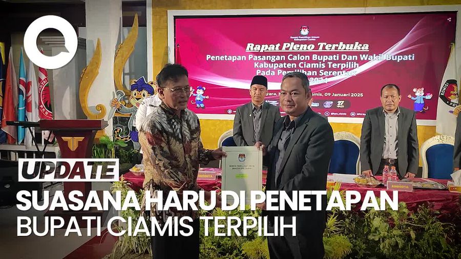 Video: Suasana Haru di Penetapan Bupati Ciamis Terpilih, Kenang-Doa untuk Yana