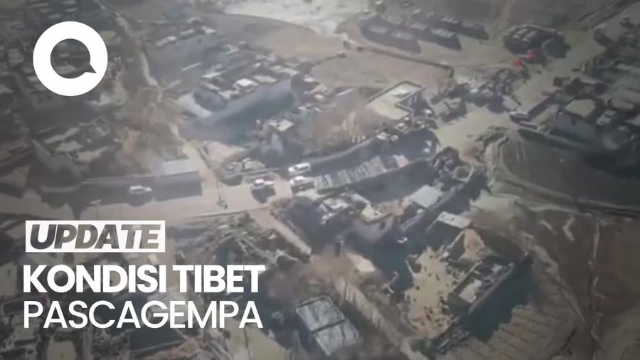 Video dari Udara: Kondisi Terkini Wilayah Tibet Seusai Gempa M 6,8