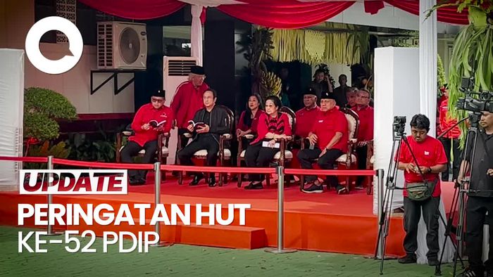 Video: Hasto hingga Pramono Dampingi Megawati di HUT ke-52 PDIP