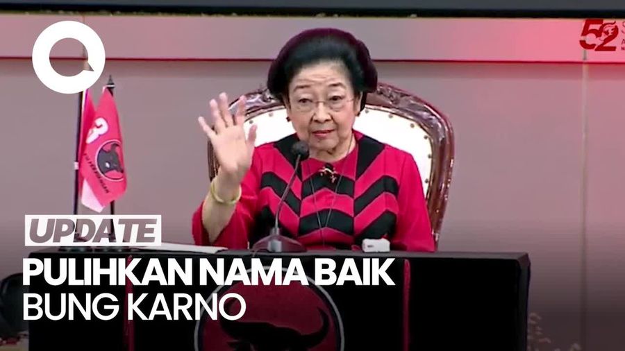 Video Nama Baik Bung Karno Dipulihkan, Megawati: Terima Kasih Presiden Prabowo